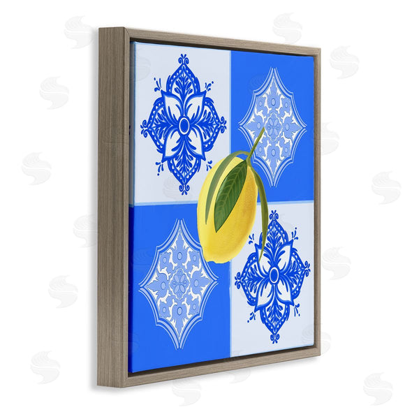 Stupell Industries Ashley Singleton | Lemon Over Geometric Tiles
