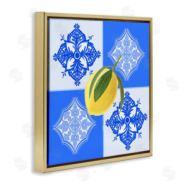 Stupell Industries Ashley Singleton | Lemon Over Geometric Tiles