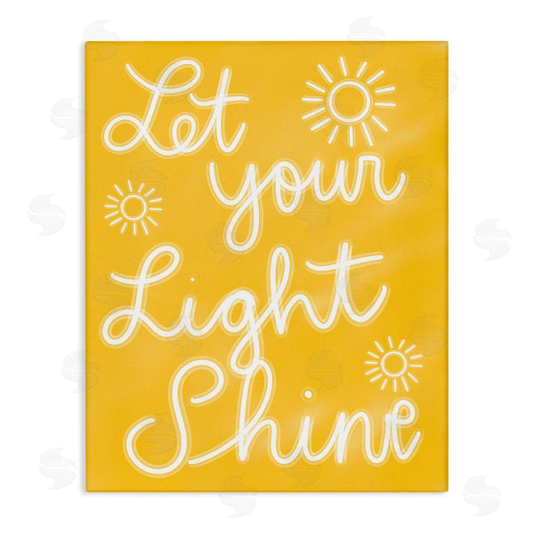 stupell industries Ashley Singleton | Let Your Light Shine Yellow Phrase Wall Art