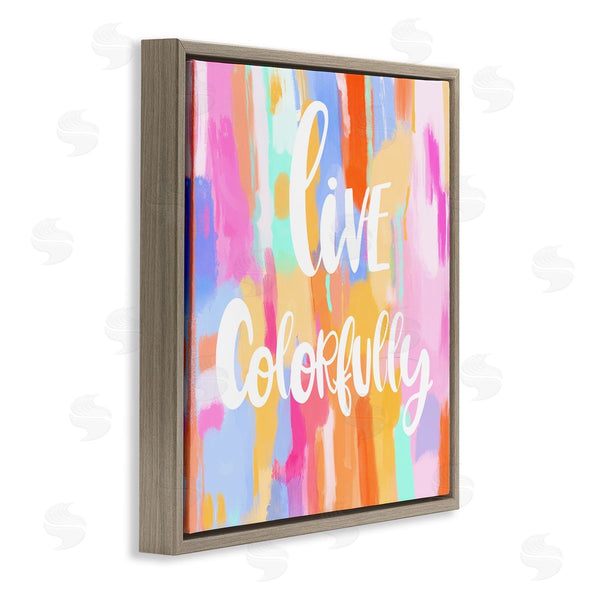 Stupell Industries Ashley Singleton | Live Colorfully Phrase Wall Art