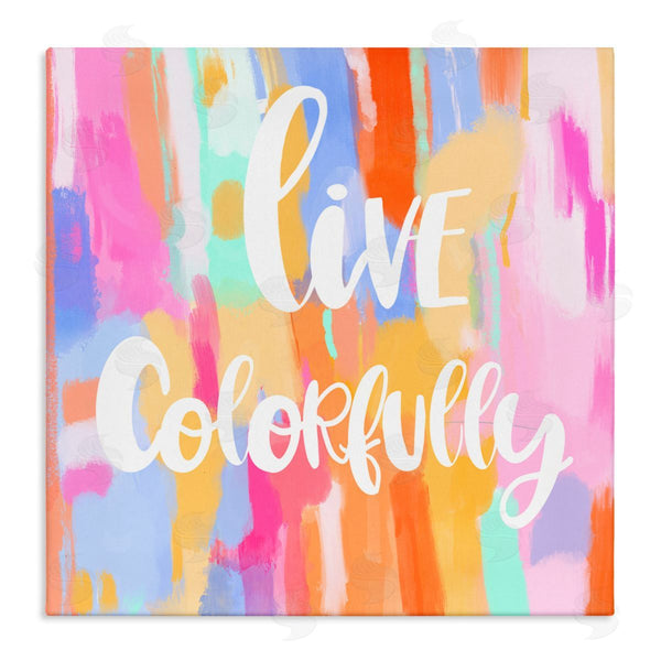 stupell industries Ashley Singleton | Live Colorfully Phrase Wall Art