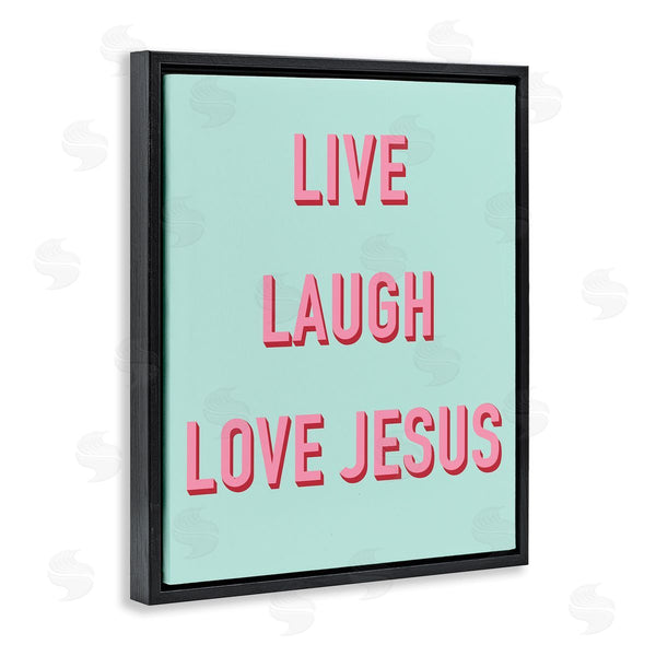 Stupell Industries Ashley Singleton | Live Laugh Love Jesus Phrase Wall Art