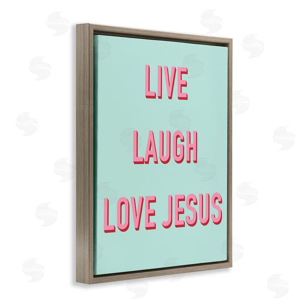 Stupell Industries Ashley Singleton | Live Laugh Love Jesus Phrase Wall Art