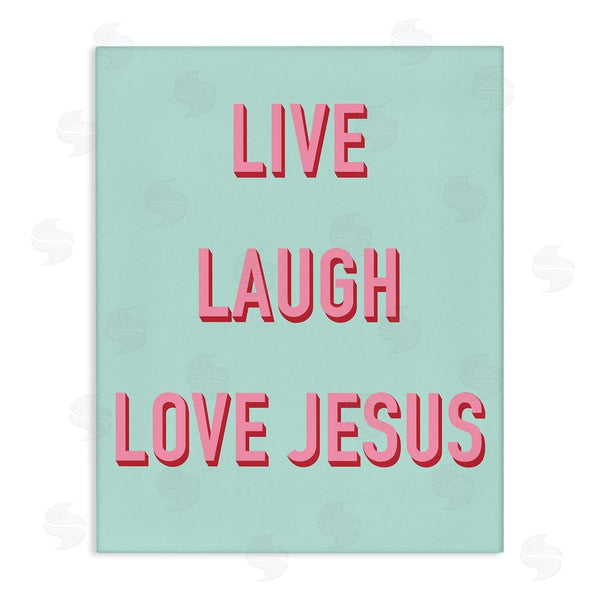 stupell industries Ashley Singleton | Live Laugh Love Jesus Phrase Wall Art