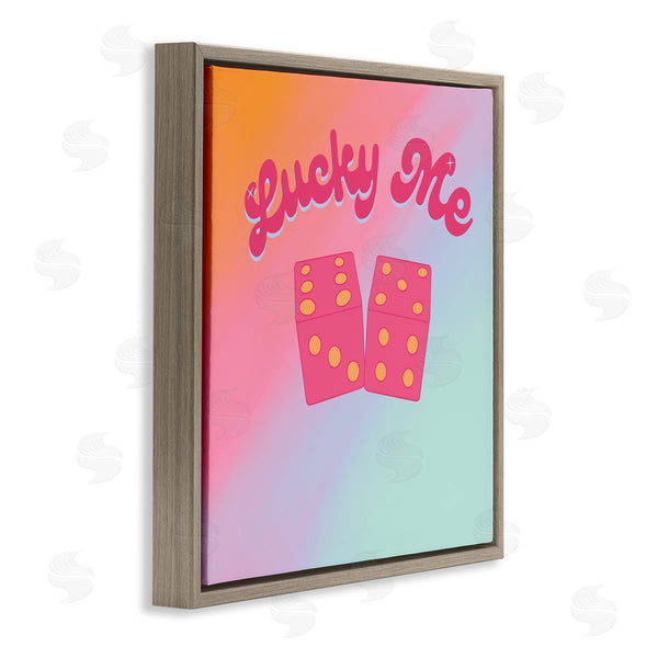 Stupell Industries Ashley Singleton | Lucky Me Pastel Rainbow Wall Art