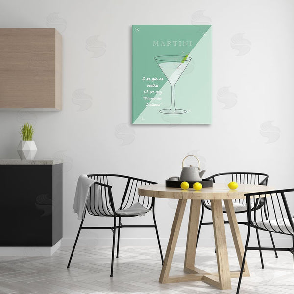Stupell Industries Ashley Singleton | Modern Martini Recipe Wall Art