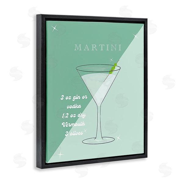 Stupell Industries Ashley Singleton | Modern Martini Recipe Wall Art