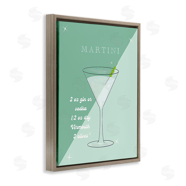 Stupell Industries Ashley Singleton | Modern Martini Recipe Wall Art