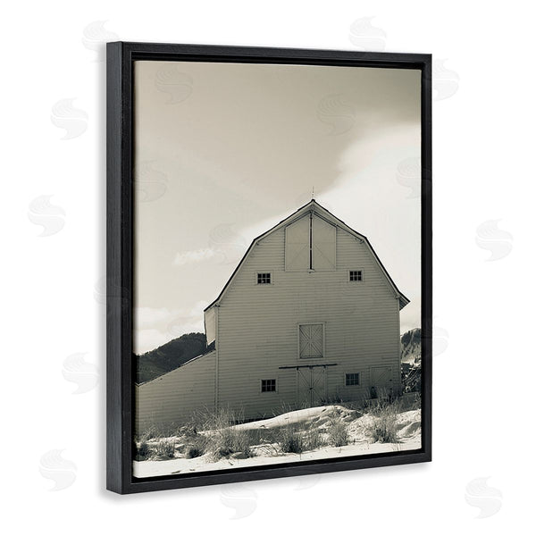 Stupell Industries Ashley Singleton | Monochromatic Winter Barn Wall Art