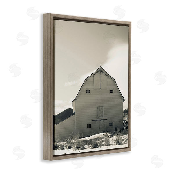 Stupell Industries Ashley Singleton | Monochromatic Winter Barn Wall Art