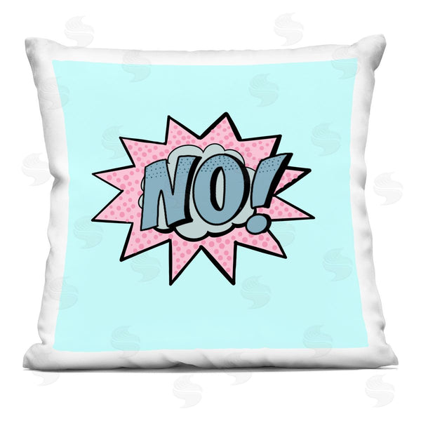 stupell industries Ashley Singleton | No Comic Speech Bubble Printed Throw Pillow