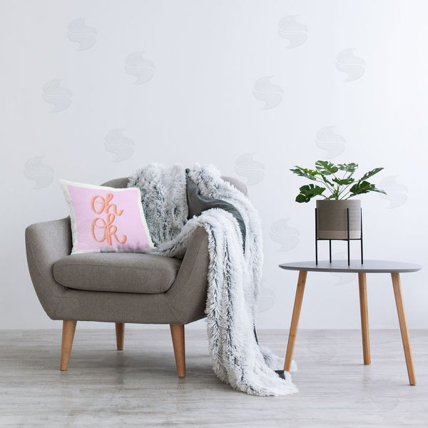 Stupell Industries Ashley Singleton | Oh Ok Script Printed Throw Pillow