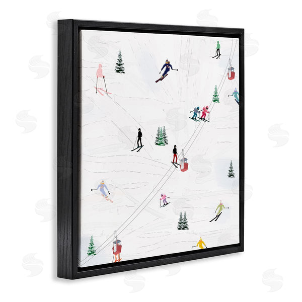 Stupell Industries Ashley Singleton | People On Ski Slopes Wall Art