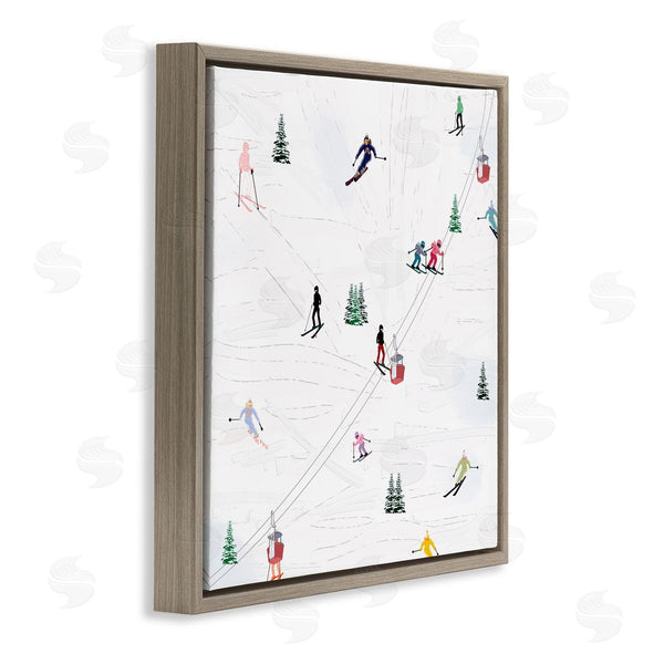 Stupell Industries Ashley Singleton | People On Ski Slopes Wall Art