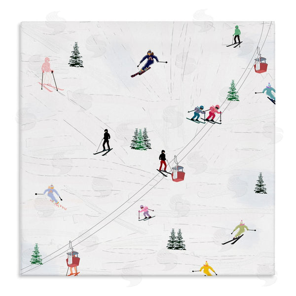 stupell industries Ashley Singleton | People on Ski Slopes Wall Art