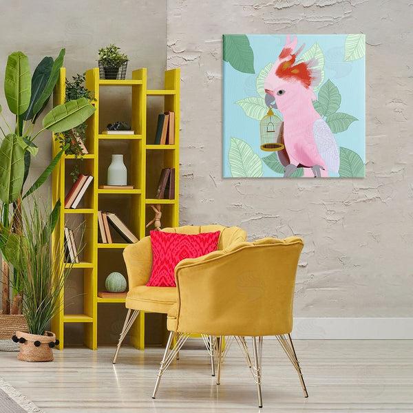 Stupell Industries Ashley Singleton | Pink Cockatoo With Leaves Wall Art