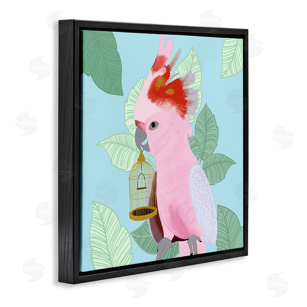 Stupell Industries Ashley Singleton | Pink Cockatoo With Leaves Wall Art