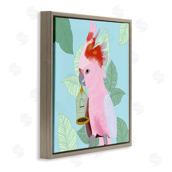 Stupell Industries Ashley Singleton | Pink Cockatoo With Leaves Wall Art