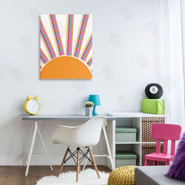 Stupell Industries Ashley Singleton | Retro Striped Sun Rays Wall Art