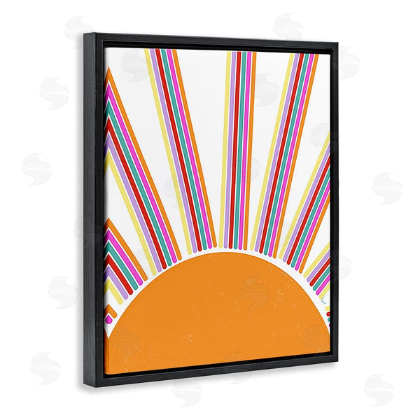 Stupell Industries Ashley Singleton | Retro Striped Sun Rays Wall Art