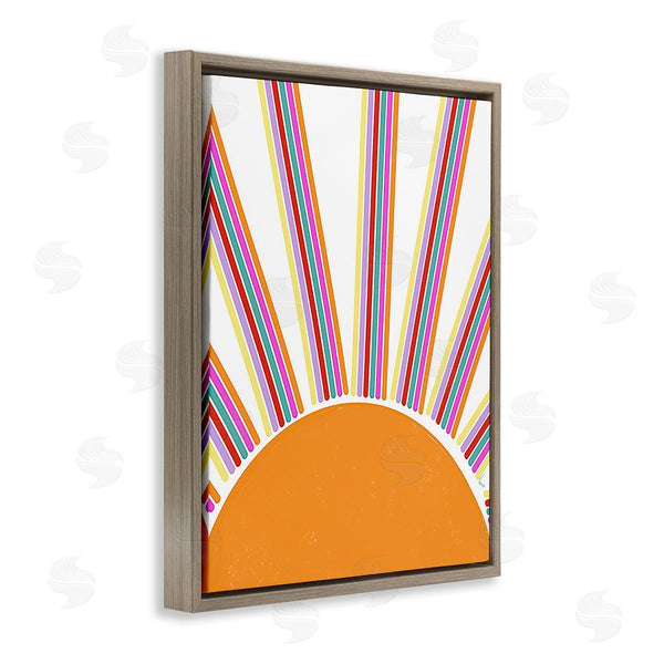 Stupell Industries Ashley Singleton | Retro Striped Sun Rays Wall Art