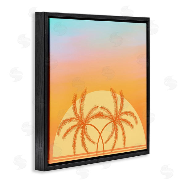 Stupell Industries Ashley Singleton | Retro Sunset Palm Trees Wall Art