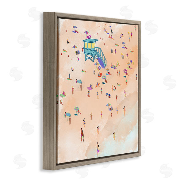 Stupell Industries Ashley Singleton | Scatted Summer Beachgoers Wall Art
