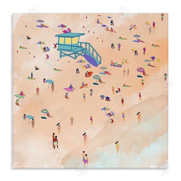stupell industries Ashley Singleton | Scatted Summer Beachgoers Wall Art