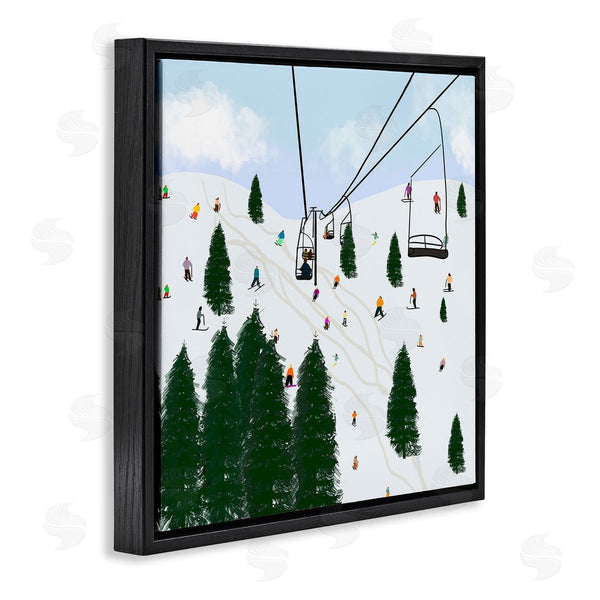 Stupell Industries Ashley Singleton | Ski Lift Mountain Landscape