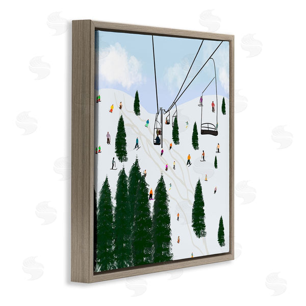 Stupell Industries Ashley Singleton | Ski Lift Mountain Landscape