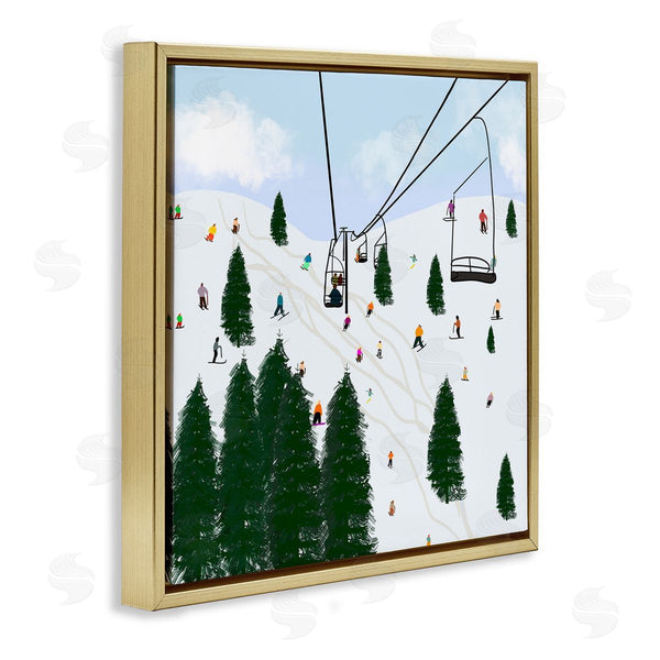 Stupell Industries Ashley Singleton | Ski Lift Mountain Landscape