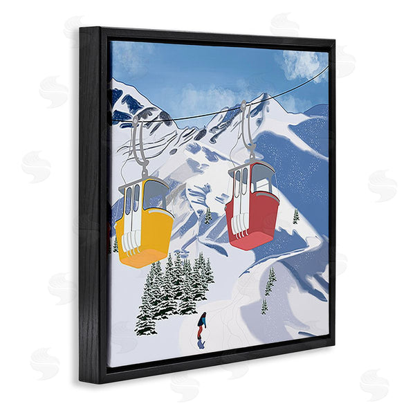 Stupell Industries Ashley Singleton | Ski Lift Over Vast Mountain
