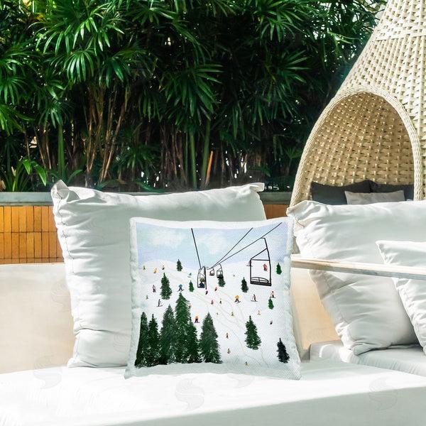 Stupell Industries Ashley Singleton | Ski Lift & Slopes Printed Throw Pillow