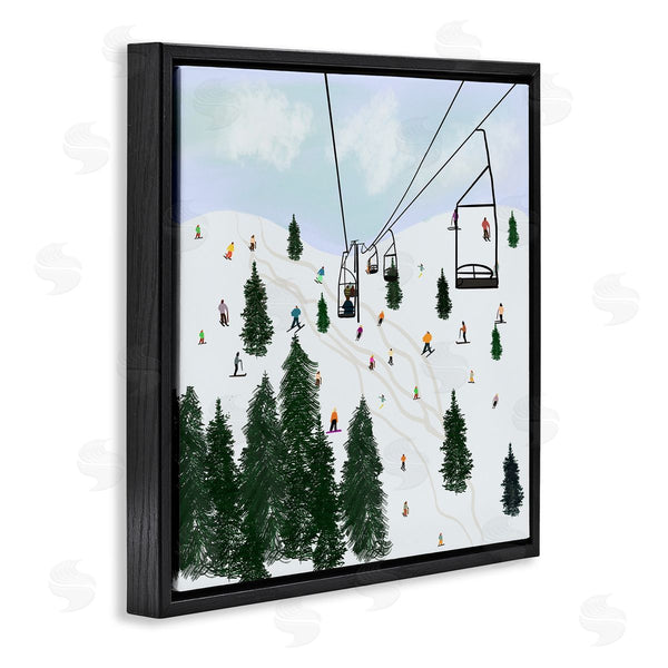Stupell Industries Ashley Singleton | Ski Lift & Slopes Wall Art