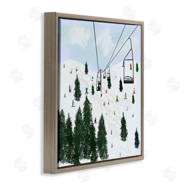 Stupell Industries Ashley Singleton | Ski Lift & Slopes Wall Art