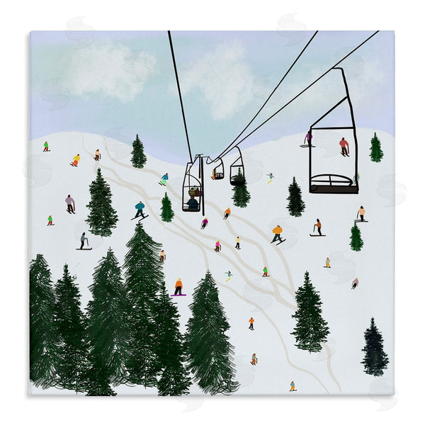 stupell industries Ashley Singleton | Ski Lift & Slopes Wall Art