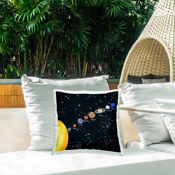 Stupell Industries Ashley Singleton | Solar System Planets Printed Throw Pillow