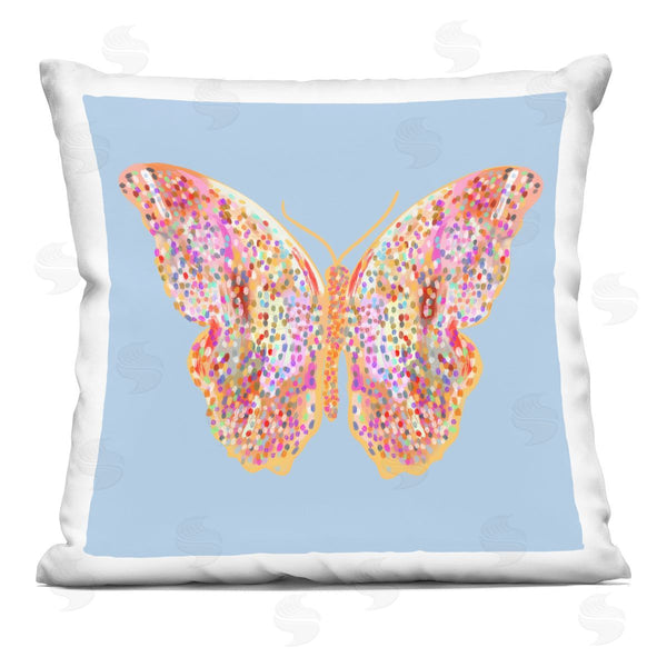 stupell industries Ashley Singleton | Speckled Glitzy Butterfly Printed Throw Pillow