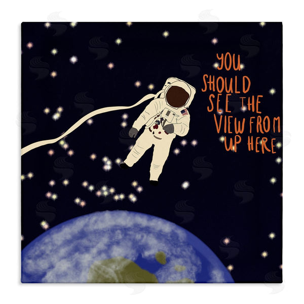 stupell industries Ashley Singleton | The View From Up Here Phrase Outer Space Astronaut Wall Art