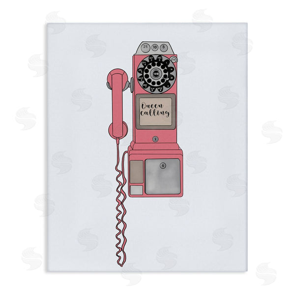 stupell industries Ashley Singleton | Vintage Pay Phone Chic Queen Calling Calligraphy Wall Art