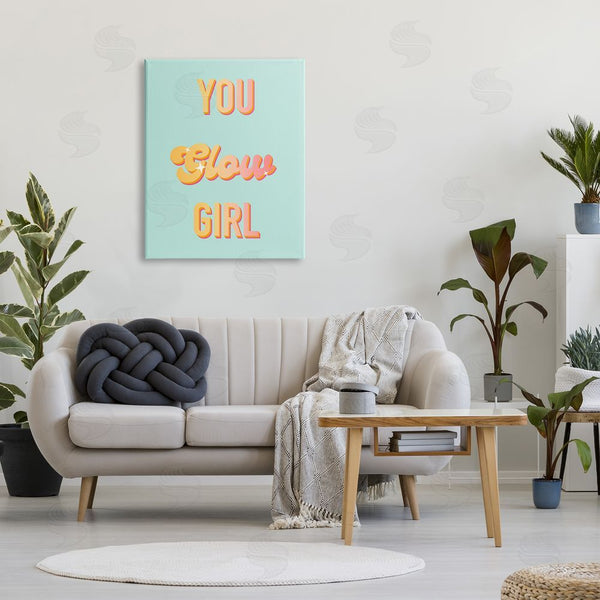 Stupell Industries Ashley Singleton | You Glow Girl Confidence Phrase Wall Art