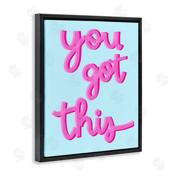 Stupell Industries Ashley Singleton | You Got This Pink & Blue Phrase Wall Art