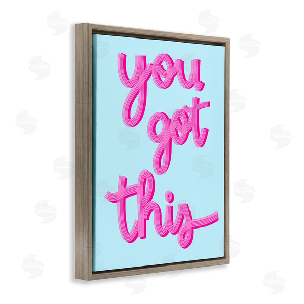 Stupell Industries Ashley Singleton | You Got This Pink & Blue Phrase Wall Art