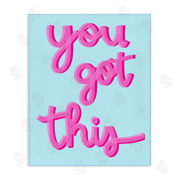 stupell industries Ashley Singleton | You Got This Pink & Blue Phrase Wall Art