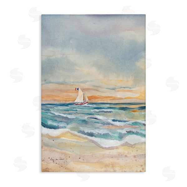 stupell industries Audrey Jeanne Roberts | Cascading Waves & Sailboat