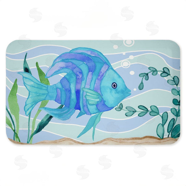 stupell industries Audrey Jeanne Roberts | Fun Blue Fish Underwater Anti-Fatigue Mat