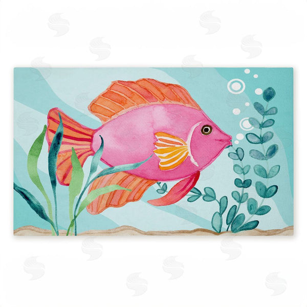 stupell industries Audrey Jeanne Roberts | Fun Bright Fish Underwater Non-Woven Door Mat