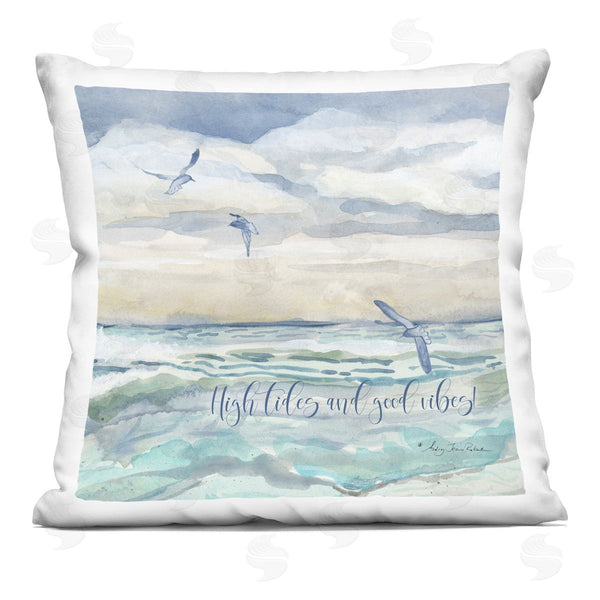 stupell industries Audrey Jeanne Roberts | High Tides Good Vibes Beach Printed Throw Pillow