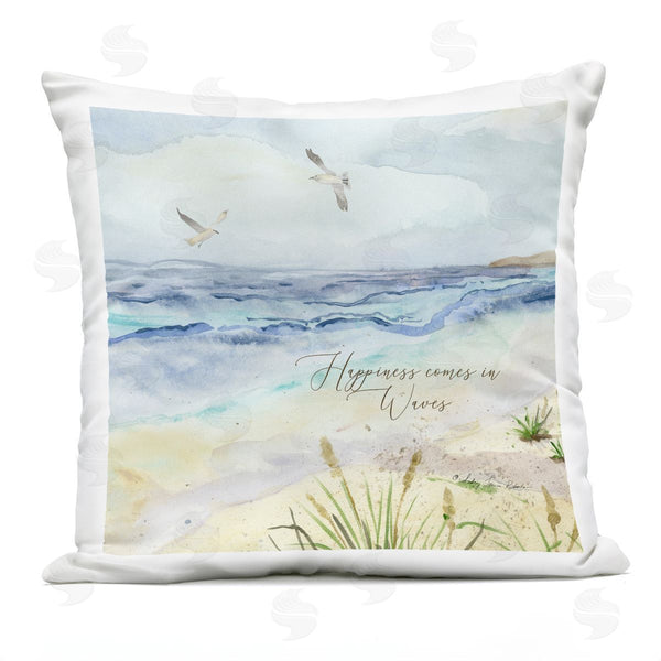 Stupell Industries Audrey Jeanne Roberts | Inspiring Happiness Coastal Scene Printed Throw Pillow