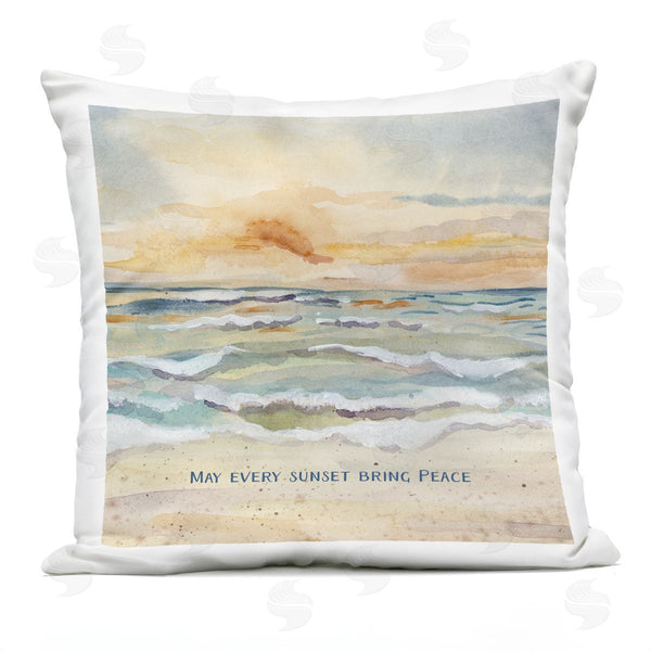 Stupell Industries Audrey Jeanne Roberts | May Every Sunset Bring Peace Printed Throw Pillow